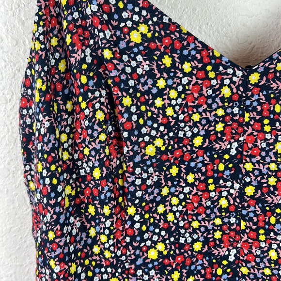 Euc J.Crew floral midi ruffle hem strap dress 10 - Picture 3 of 7